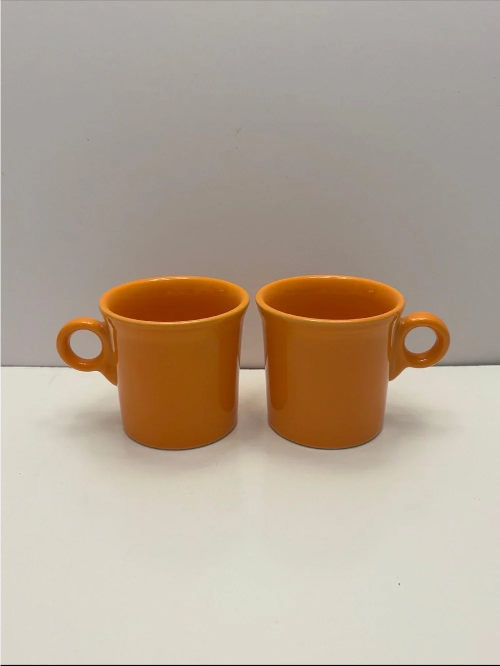 Set of Homer Laughlin  Fiesta fiestaware classic ring-handle mugs